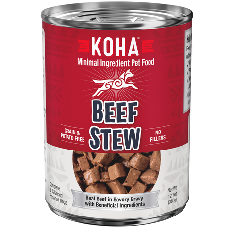 Koha Beef Stew Wet Dog Food 12.7oz