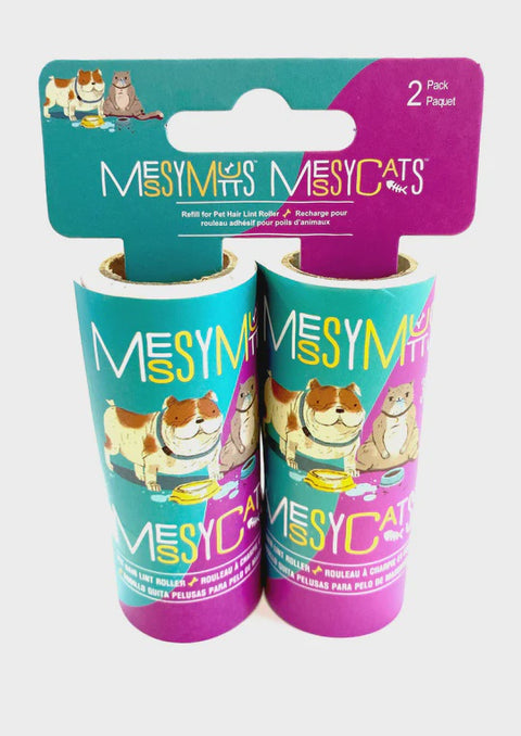 Messy Mutts Pet Hair Lint Roller Replacement 2pk