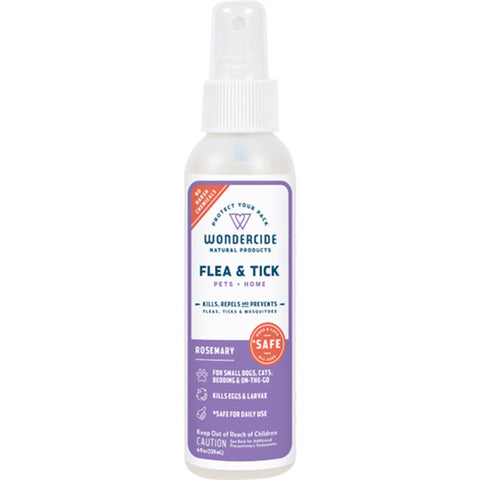 A Spray Bottle of The Wondercide Flea, Tick & Mosquito Spray for Dogs & Cats, Rosemary 4 oz