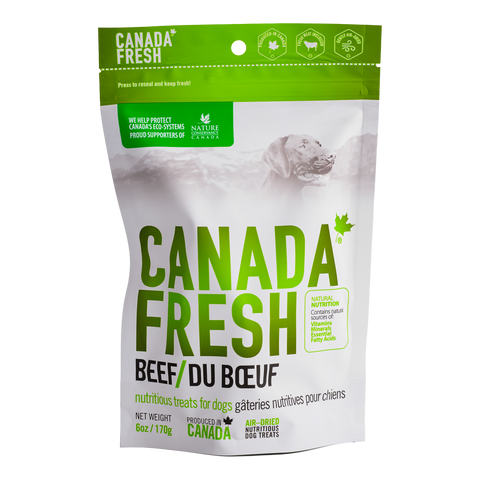 A Bag of Canada Fresh Air-Dried Beef Treats 6oz