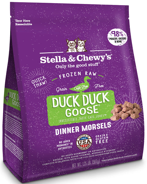 Stella & Chewy’s Frozen Duck Duck Goose Dinner Morsels for Cats 1.25lb