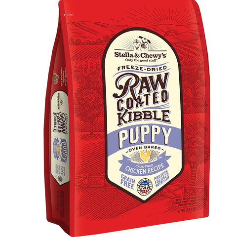 Stella & Chewy's Raw Coated Chicken Kibble Puppy Dry Dog Food 10lb