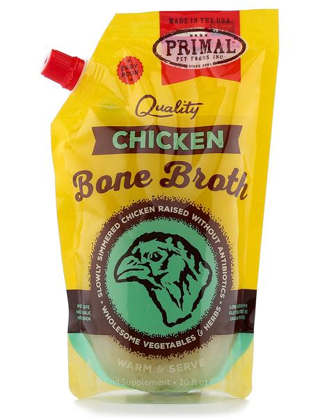 Primal Frozen Chicken Bone Broth for Dogs & Cats 20oz
