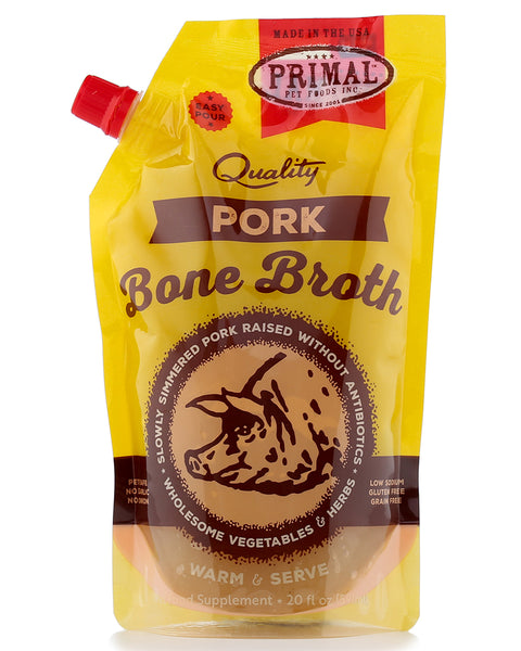Primal Frozen Pork Bone Broth for Dogs & Cats 20oz