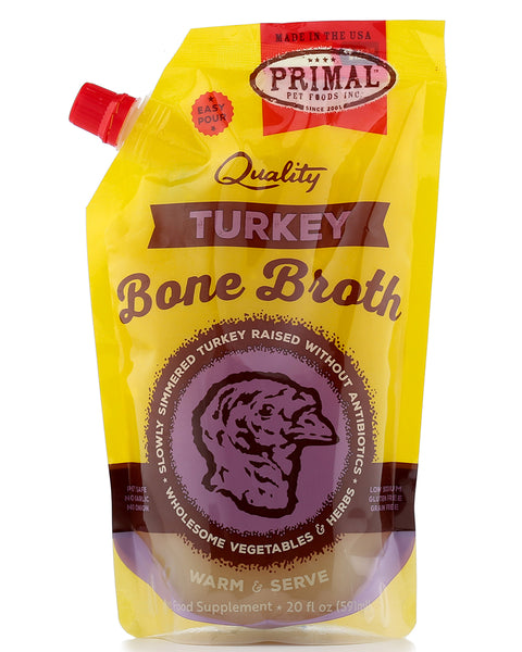 Primal Frozen Turkey Bone Broth for Dogs & Cats 20oz
