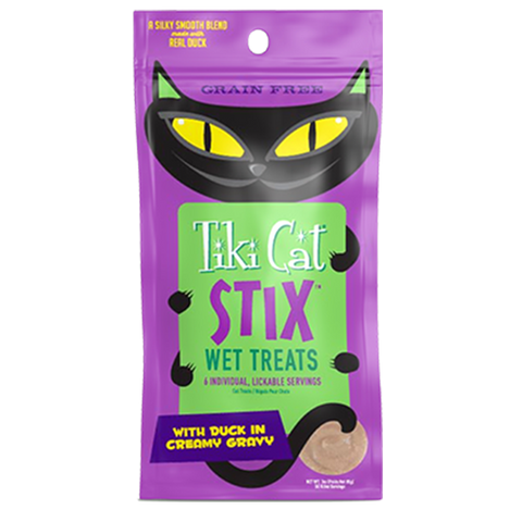Tiki Cat Stix Duck Wet Cat Treats 3oz 6-Pack