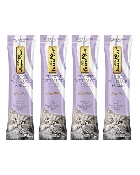 Fussie Cat Chicken with Duck Puree Cat Treats (4-Pack)