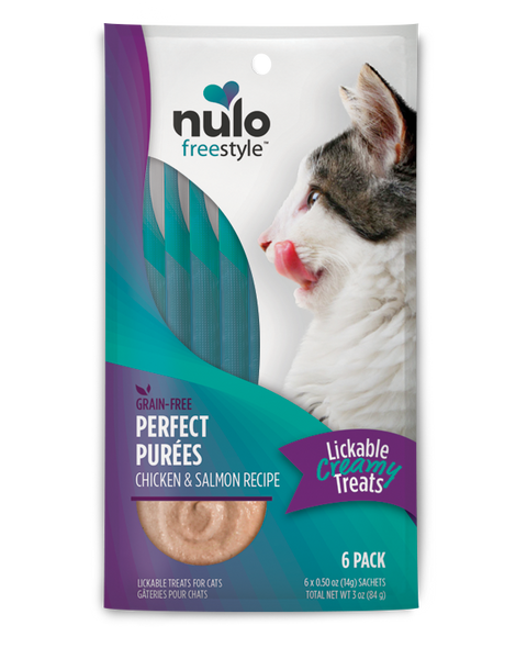 Nulo Freestyle Perfect Puree Chicken & Salmon Wet Cat Treats - 6 Pack