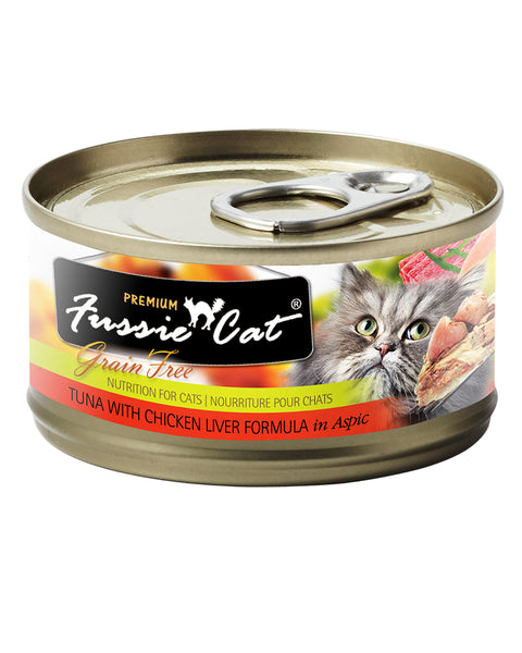 Fussie Cat Tuna with Chicken Liver Wet Cat Food 2.82oz
