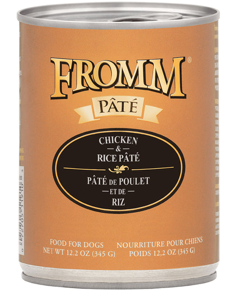 Fromm Chicken & Rice Pate Wet Dog Food 12 oz