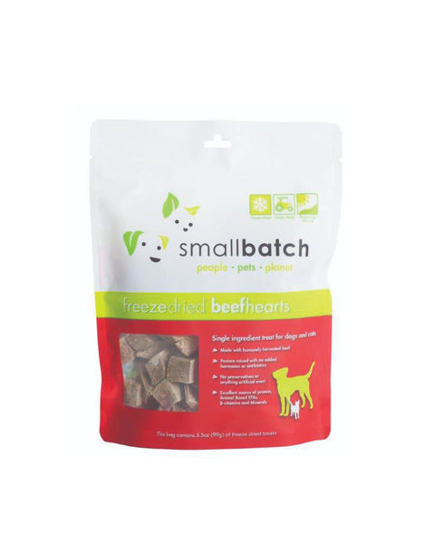Small Batch Freeze-Dried Beef Hearts Dog & Cat Treats 3.5oz