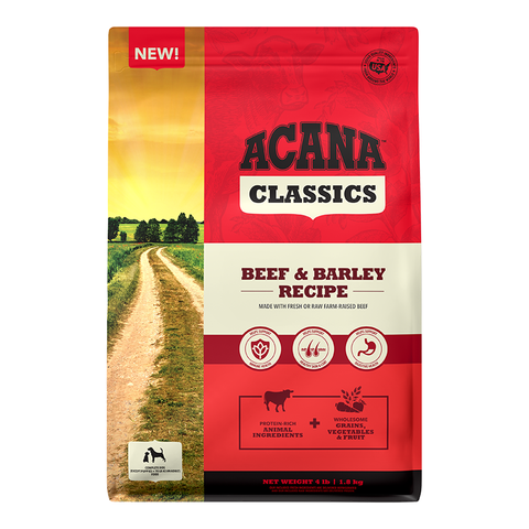 Acana Dog Classics Beef & Barley 4lb