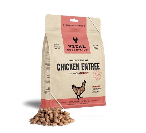 Vital Essentials Cat Freeze Dried Mini Nibs Chicken Entree 8oz