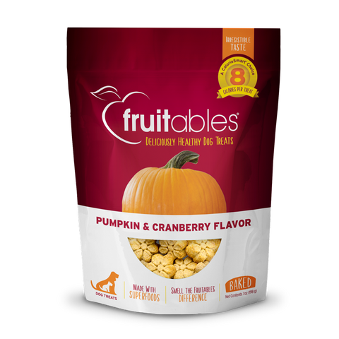 Fruitables Baked Pumpkin & Cranberry Dog Treats 7oz