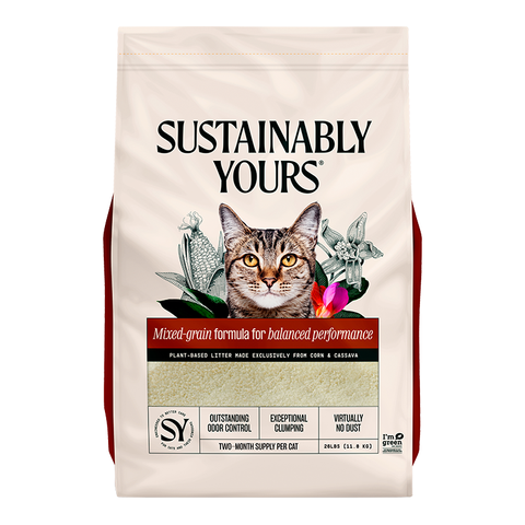 Sustainably Yours Mixed  Grains Natural Cat Litter 26lb