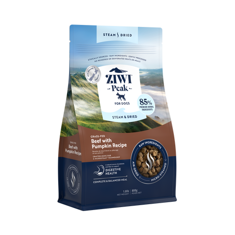 ZIWI® Peak Steam-Dried Beef with Pumpkin Dog Food 1.8lb