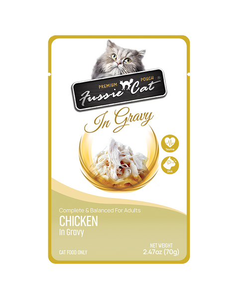 Fussie Cat Pouch Chicken in Gravy Wet Cat Food 2.47oz