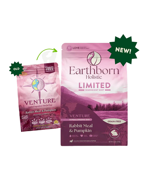 Earthborn Holistic Limited Venture Rabbit & Pumpkin Dry Dog Food 4lb