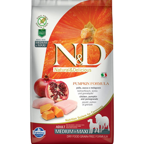 Farmina N&D Pumpkin Chicken & Pomegranate Adult Medium & Maxi Dry Dog Food