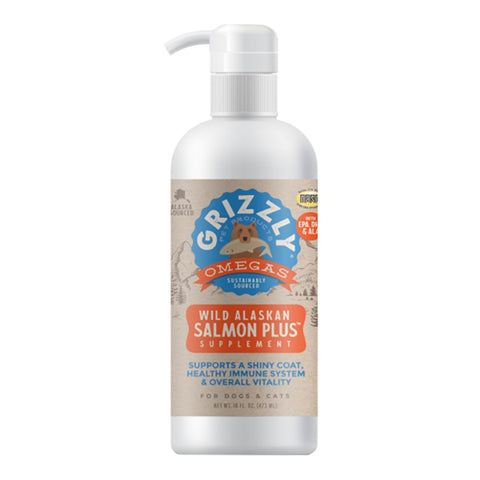 Grizzly Salmon Oil Plus Dog & Cat Topper Supplement 16oz