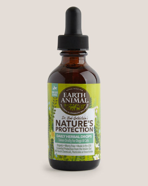 Earth Animal Nature's Protection Daily Herbal Drops Flea & Tick Remedy for Dogs & Cats 2oz