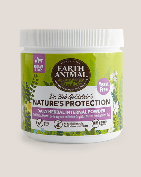 Earth Animal Nature's Protection Flea & Tick Daily Internal Powder for Dogs & Cats 8oz