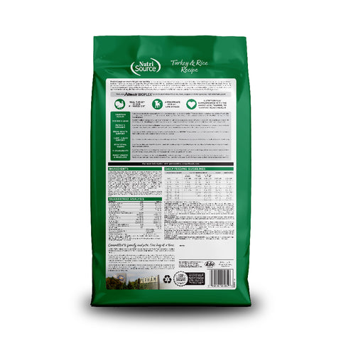 NutriSource Adult Turkey & Rice Dry Dog Food 26lb