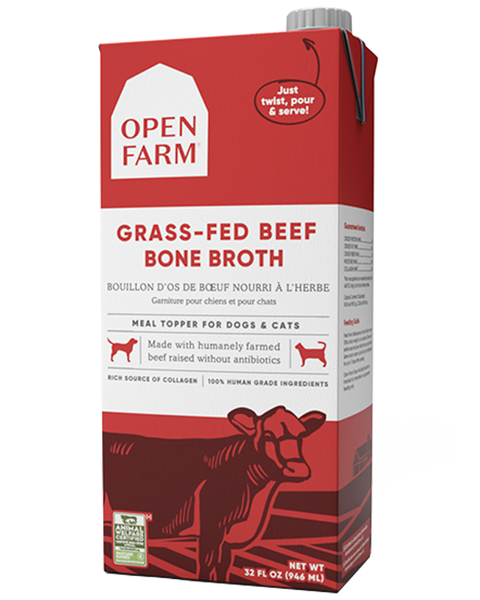 Open Farm Grass-Fed Beef Bone Broth for Dogs & Cats