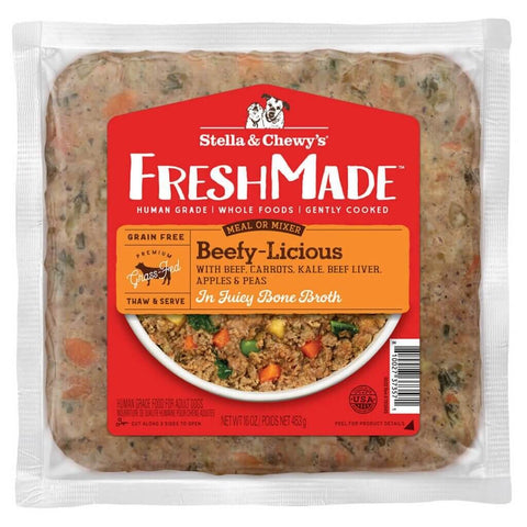 Stella & Chewy's Freshmade Beefy-Licious Gently Cooked Dog Food 1lb