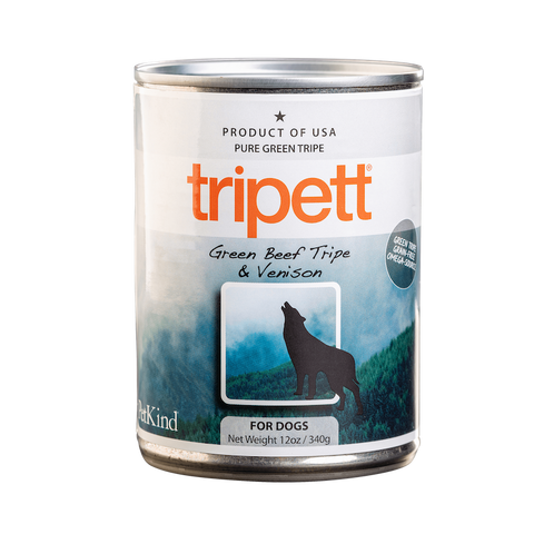 Tripett Wet Dog Food Green Beef Tripe & Venison 12oz