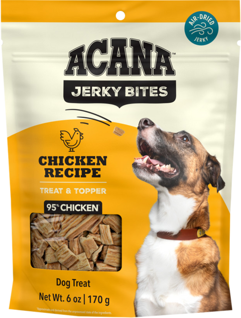 Acana Jerky Bites Chicken Grain-Free High-Protein Jerky Dog Treats - 6oz
