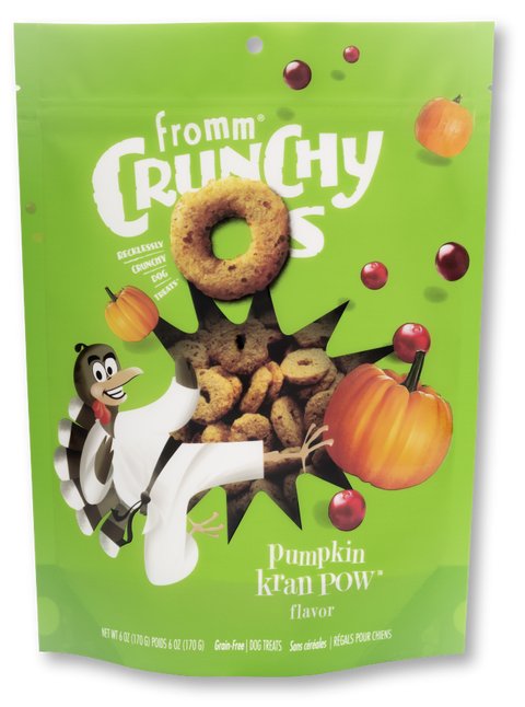 Fromm Crunchy O's Pumpkin Kran Pow Dog Treats 26oz