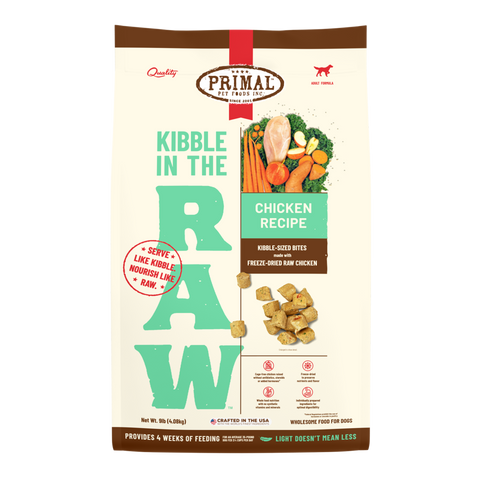 Primal Kibble In The Raw Chicken Dog Food Recipe 9lb