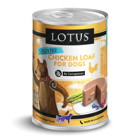 Lotus Grain-Free Chicken Loaf Wet Dog Food 12.5oz