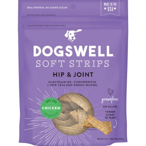 Dogswell Grain-Free Hip & Joint Chicken Soft Strip Dog Treat 12oz