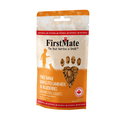 FirstMate Free Range Grass Fed Lamb & Blueberries Mini Trainer Treats 8oz