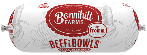 Fromm Gently Cooked Bonnihill Farms Beefibowl Beef Frozen Dog Food 1lb