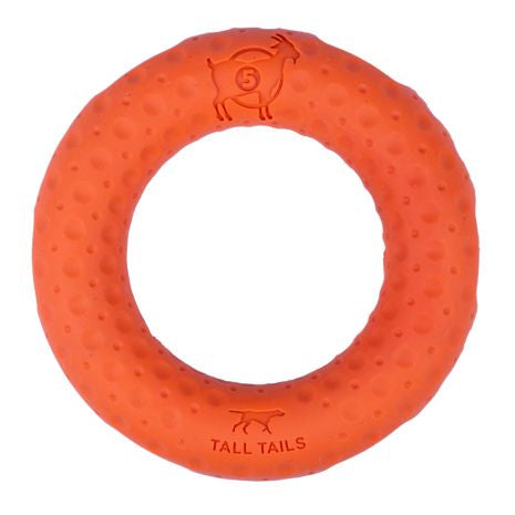 Tall Tails Goat Sport Ring Orange 5" Dog Toy