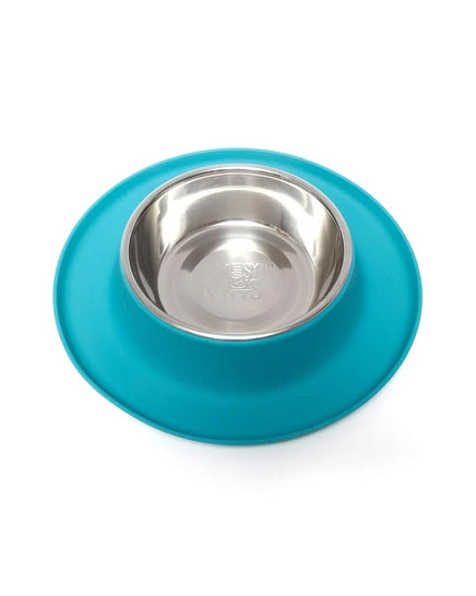 Messy Mutts Single Silicone Feeder with Stainless Steel Bowl - Medium, 1.5 Cups
