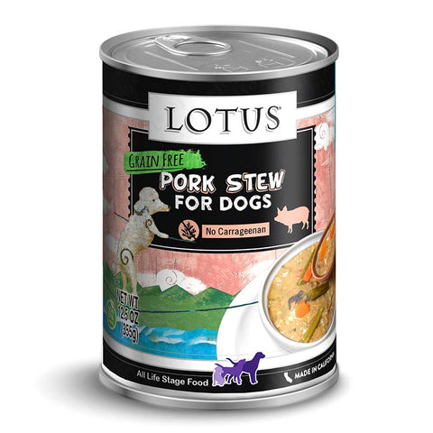 Lotus Pork Stew Wet Dog Food 12.5oz