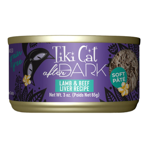 Tiki Cat After Dark Lamb & Beef Liver Pate Wet Cat Food 3oz