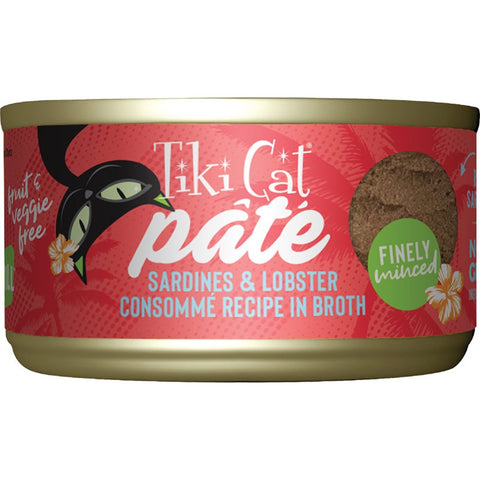 Tiki Cat Grill Pate Sardine and Lobster Cosumme Grain-Free Wet Cat Food 2.8oz