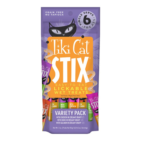 Tiki Cat Stix Variety Wet Cat Treats 3oz - 6pk