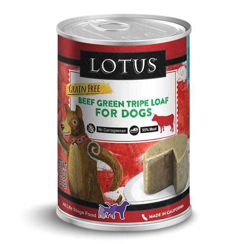 Lotus Grain-Free Beef Green Tripe Wet Dog Food 12.5oz