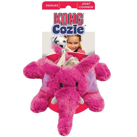 KONG Elmer Elephant Cozie Plush Dog Toy - Medium