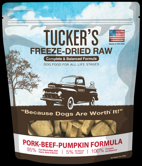 Tuckers Pork, Beef & Pumpkin Freeze-Dried Dog Food 14oz