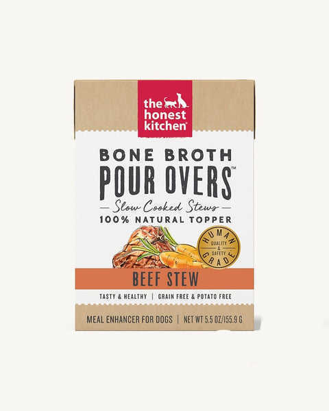The Honest Kitchen Bone Broth Pour Over - Beef Stew for Dogs 5.5oz