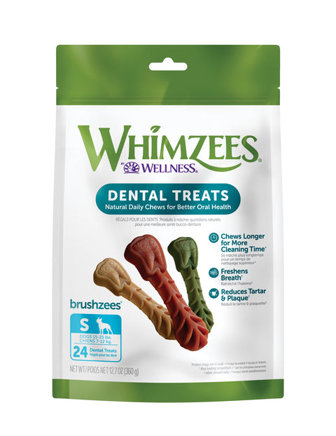 Whimzees Brushzees All-Natural Daily Dental Treat For Dogs