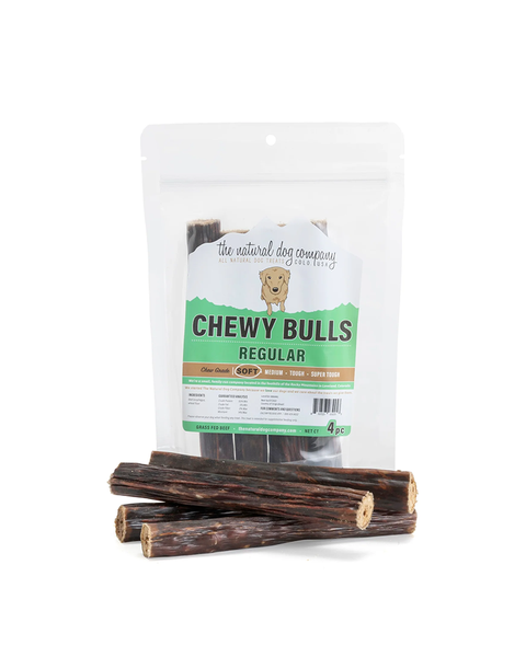 Tuesday's Natural Dog Company 6" Chewy Bull Stick 4-Pack