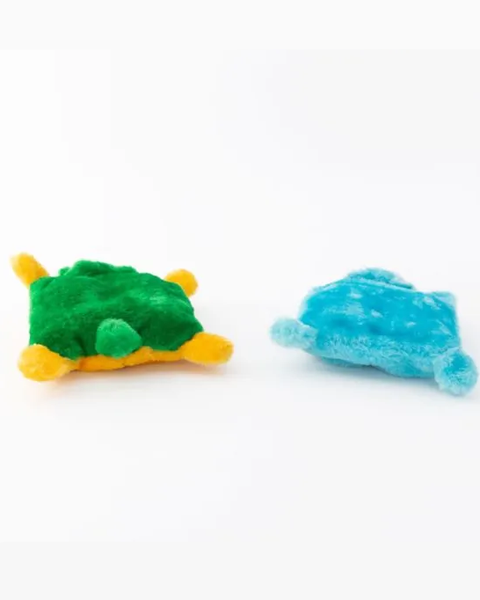 Zippy Paws Squeakie Pad 2-Pack Hippo & Alligator Dog Toys